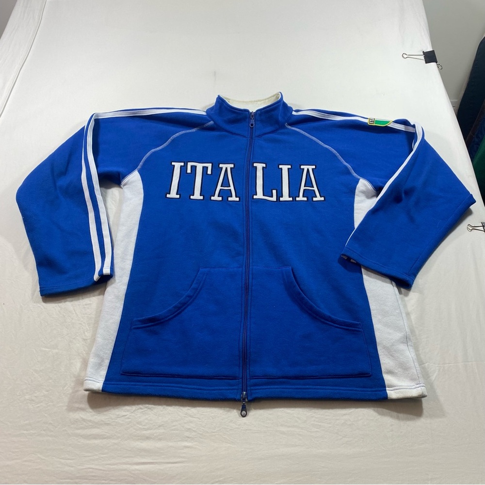 Italia Jersey Jacket Italia Wording Front Full zipper Soccer Sport Kid XXLarge